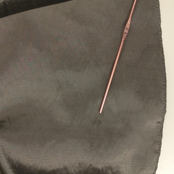 Silver Pewter Maxi Skirt Trumpet Flare Floor Length Vintage 90s Evening Party 14 - Picture 11 of 11